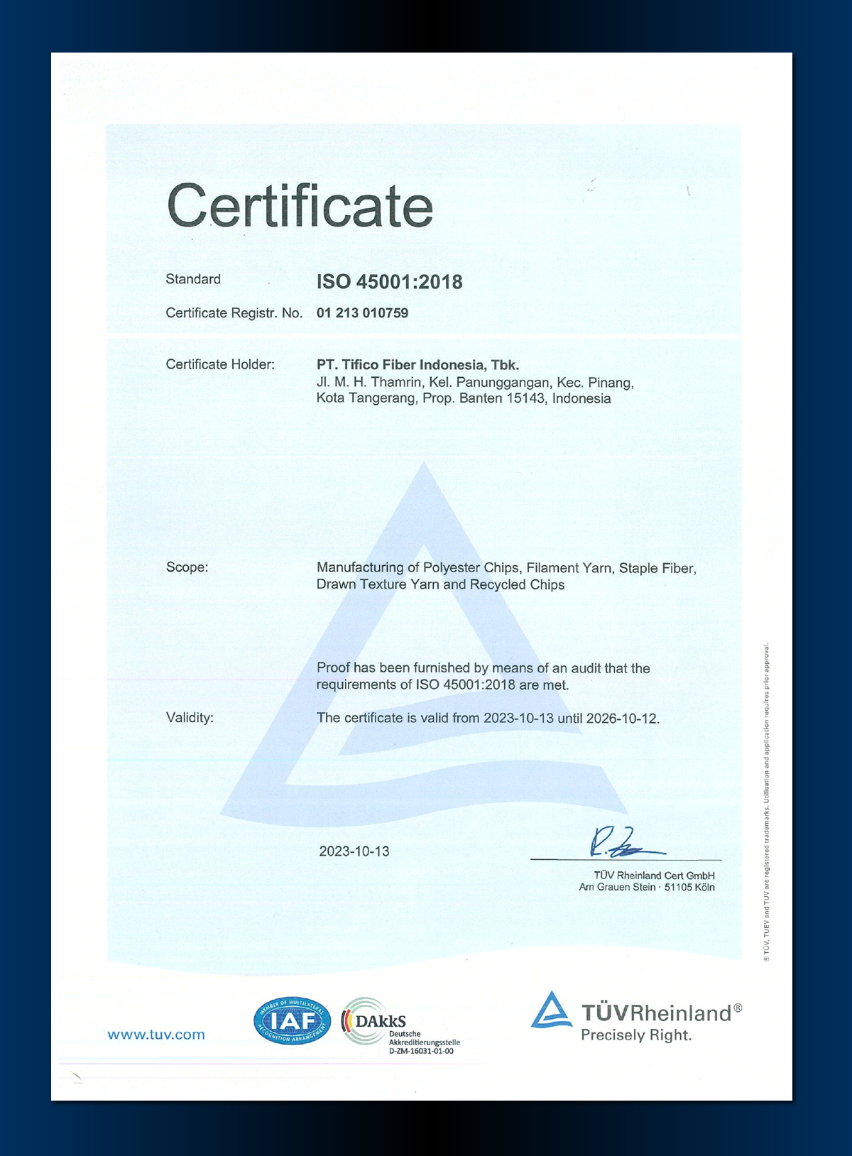 ISO 45001 : 2018