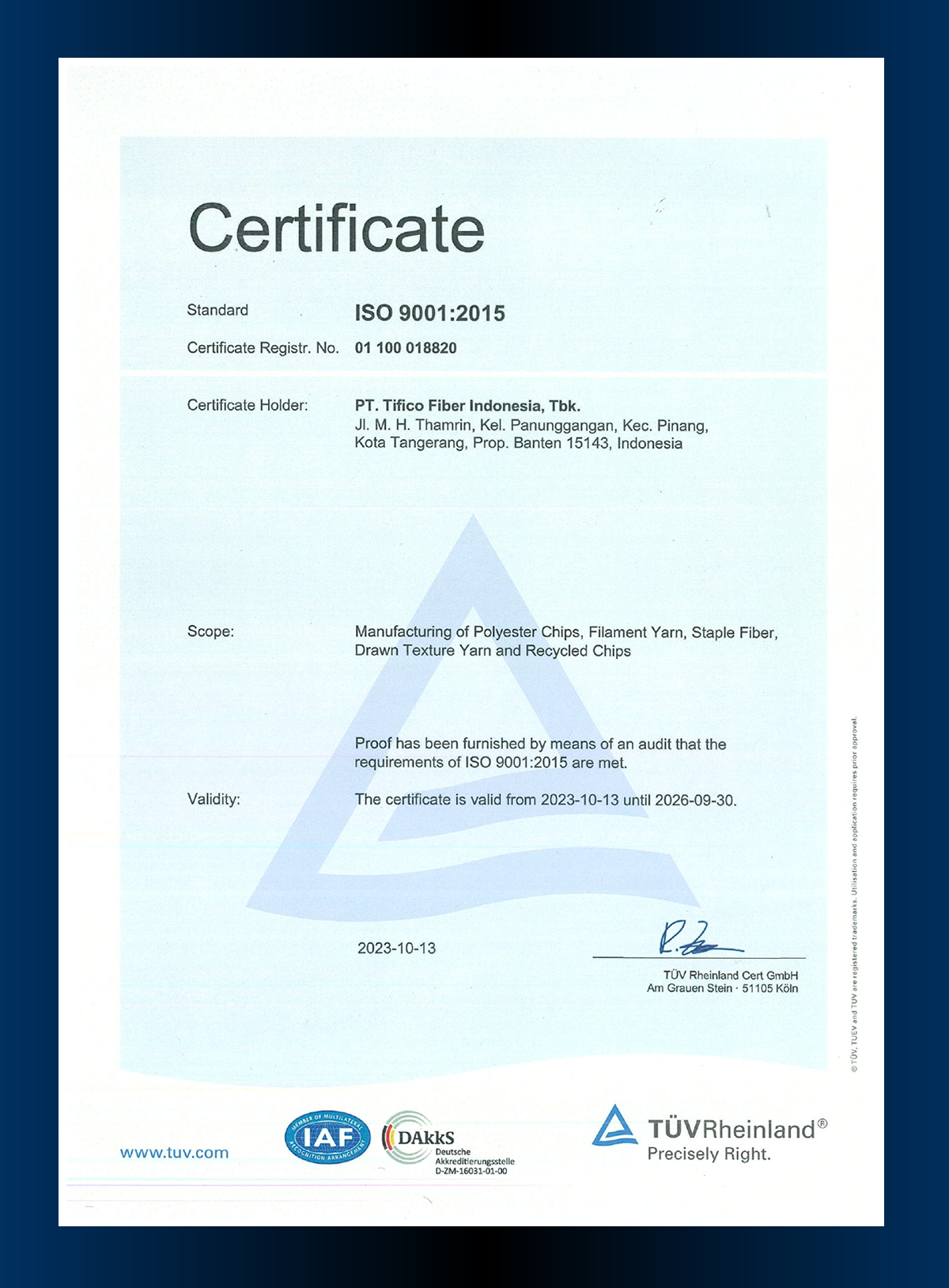 ISO 9001 : 2015